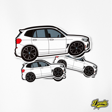BMW X3M White Vinyl Sticker
