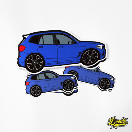 BMW X3M Blue Vinyl Sticker