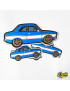 FORD ESCORT MK1 Blue & White Vinyl Sticker