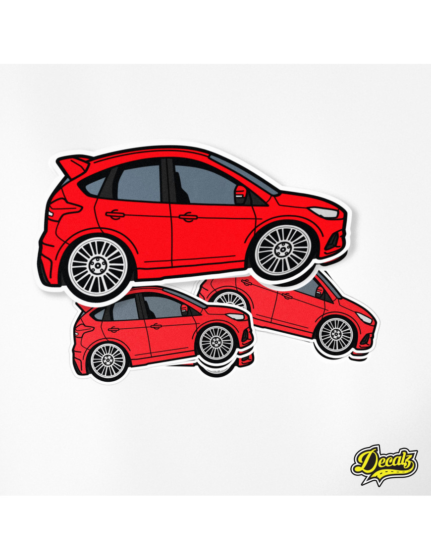 FORD FOCUS ST Red Vinyl Sticker