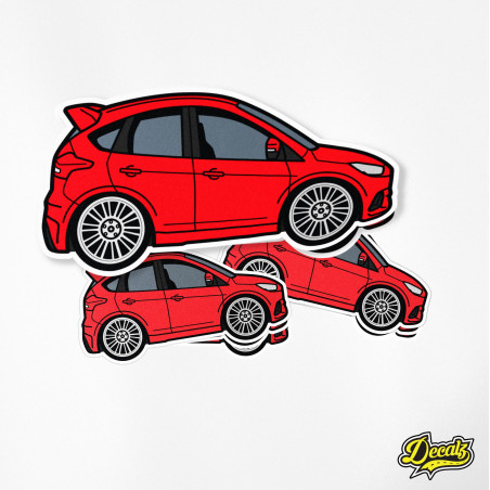FORD FOCUS ST Red Vinyl Sticker