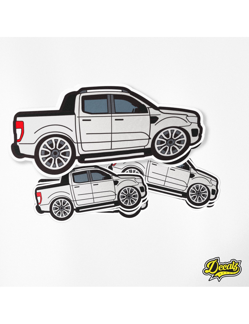 FORD RANGER WILDTRACK Silver Vinyl Sticker