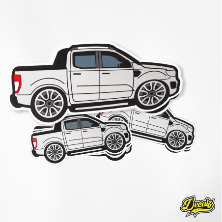 FORD RANGER WILDTRACK Silver Vinyl Sticker