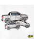 FORD RANGER WILDTRACK Silver Vinyl Sticker