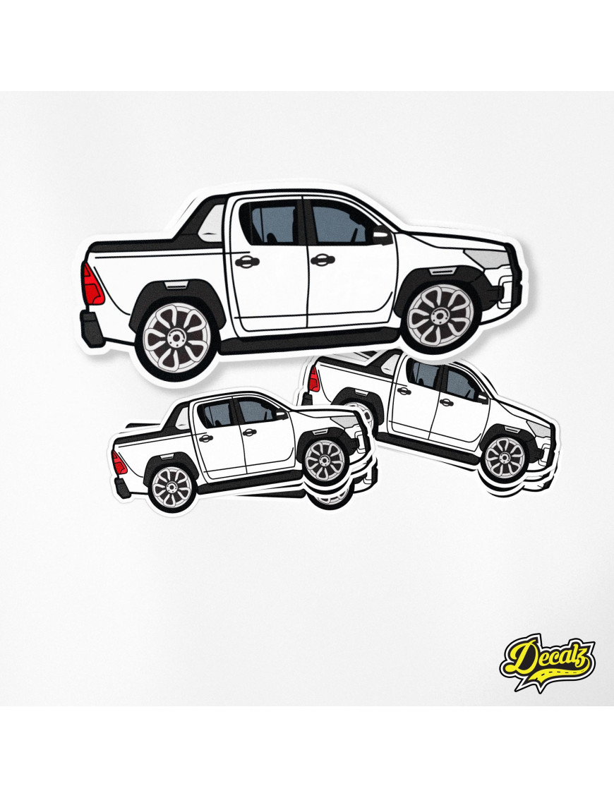 TOYOTA HILUX GD6 White Vinyl Sticker
