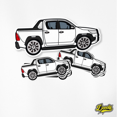 TOYOTA HILUX GD6 White Vinyl Sticker