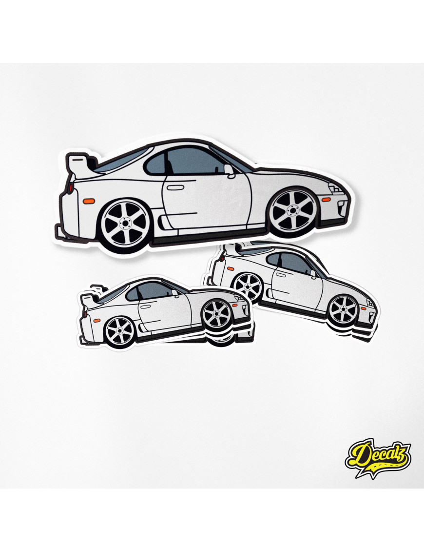 TOYOTA SUPRA MK4 Silver Vinyl Sticker