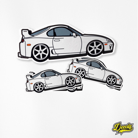 TOYOTA SUPRA MK4 Silver Vinyl Sticker
