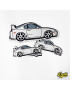 TOYOTA SUPRA MK4 Silver Vinyl Sticker