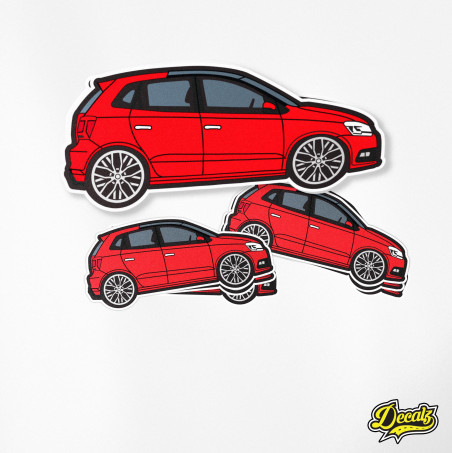 VW - VOLKSWAGEN POLO 7 GTI Red Vinyl Sticker