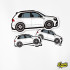 VW - VOLKSWAGEN TIGUAN R-LINE White Vinyl Sticker