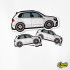 VW - VOLKSWAGEN TIGUAN R-LINE Silver Vinyl Sticker